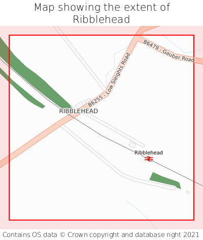 Map showing extent of Ribblehead as bounding box