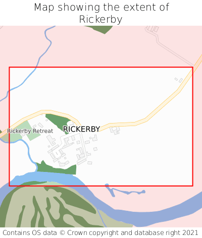 Map showing extent of Rickerby as bounding box