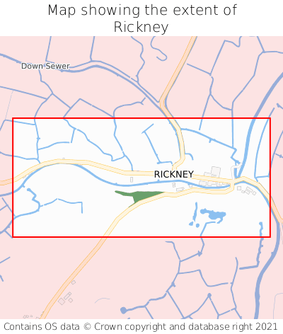 Map showing extent of Rickney as bounding box