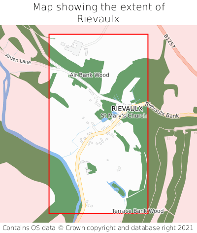 Map showing extent of Rievaulx as bounding box