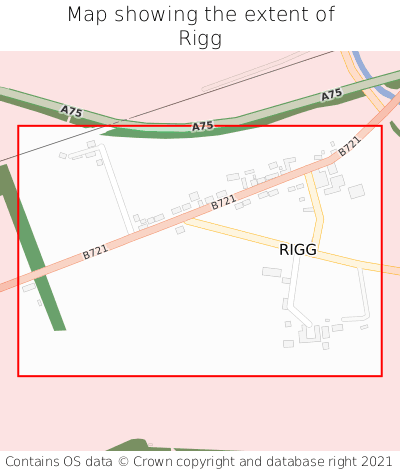 Map showing extent of Rigg as bounding box