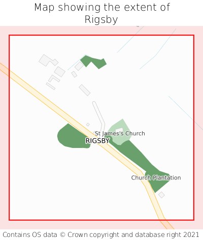 Map showing extent of Rigsby as bounding box