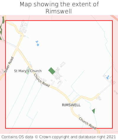 Map showing extent of Rimswell as bounding box