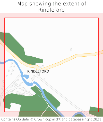 Map showing extent of Rindleford as bounding box