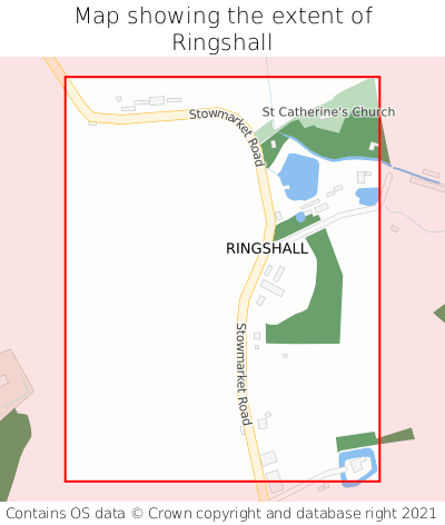 Map showing extent of Ringshall as bounding box