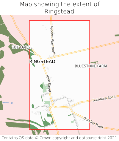 Map showing extent of Ringstead as bounding box