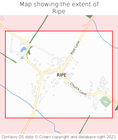 Map showing extent of Ripe as bounding box