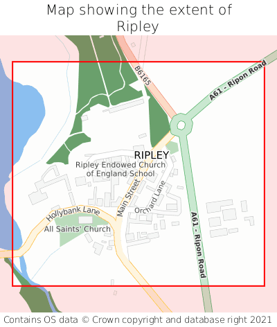 Map showing extent of Ripley as bounding box