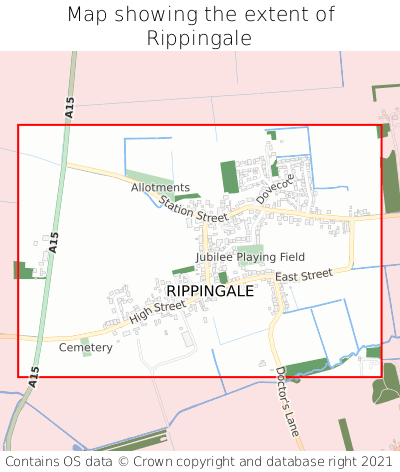 Map showing extent of Rippingale as bounding box