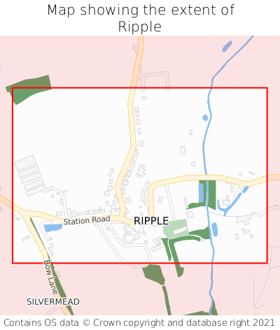 Map showing extent of Ripple as bounding box