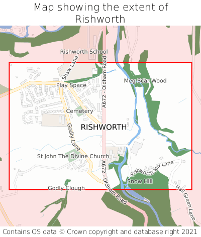 Map showing extent of Rishworth as bounding box