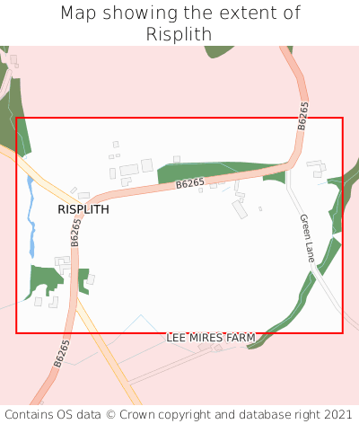 Map showing extent of Risplith as bounding box