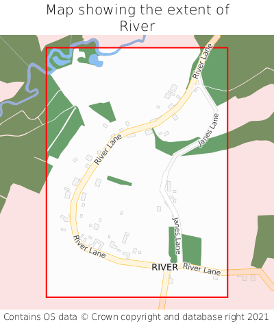 Map showing extent of River as bounding box
