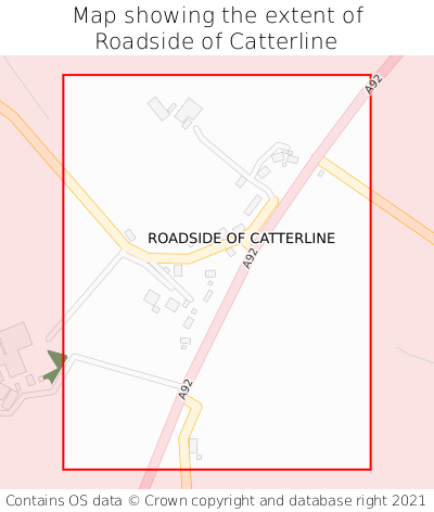 Map showing extent of Roadside of Catterline as bounding box