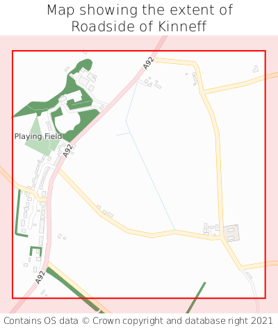 Map showing extent of Roadside of Kinneff as bounding box