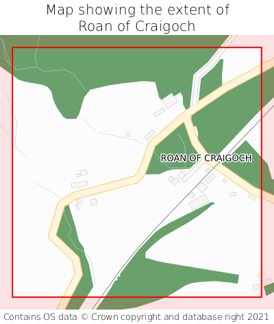 Map showing extent of Roan of Craigoch as bounding box