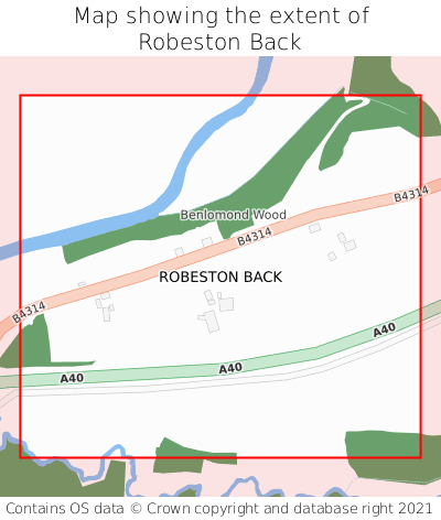 Map showing extent of Robeston Back as bounding box