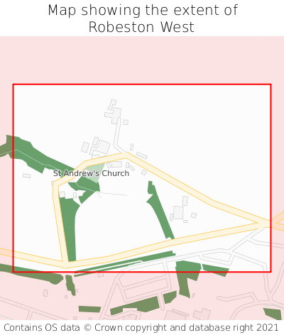 Map showing extent of Robeston West as bounding box