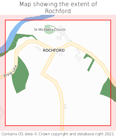 Map showing extent of Rochford as bounding box