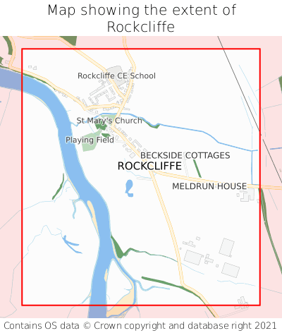 Map showing extent of Rockcliffe as bounding box