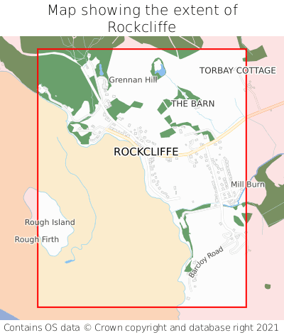 Map showing extent of Rockcliffe as bounding box