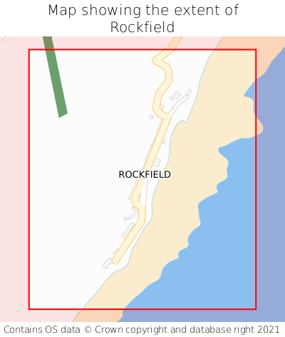 Map showing extent of Rockfield as bounding box