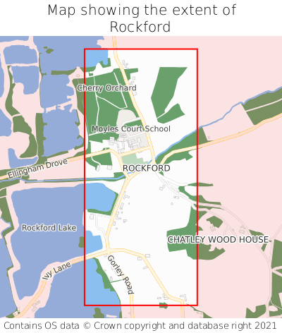 Map showing extent of Rockford as bounding box