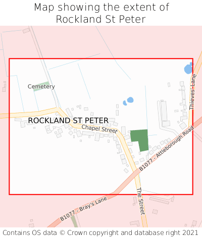Map showing extent of Rockland St Peter as bounding box