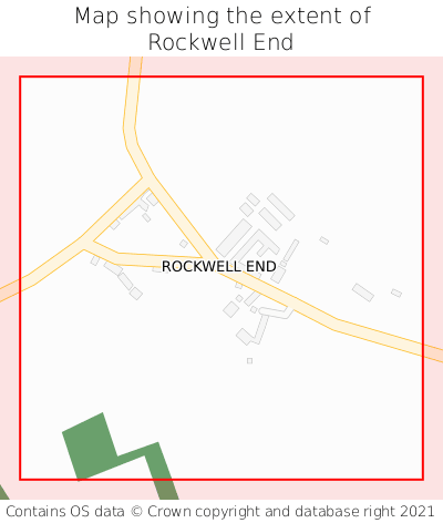 Map showing extent of Rockwell End as bounding box