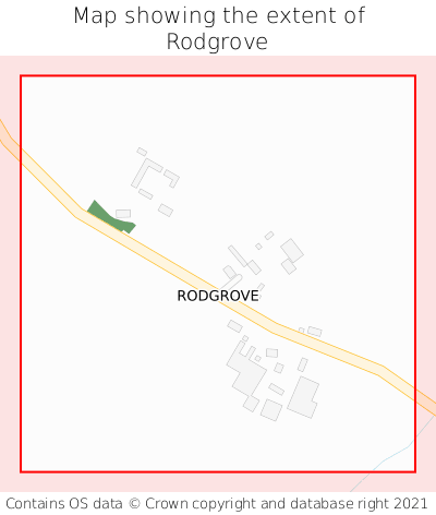 Map showing extent of Rodgrove as bounding box