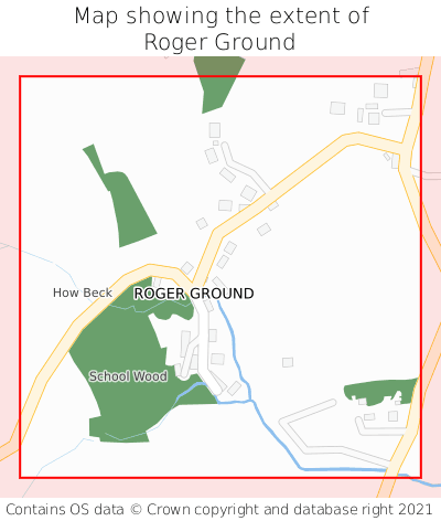 Map showing extent of Roger Ground as bounding box