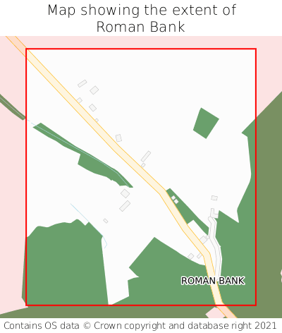 Map showing extent of Roman Bank as bounding box