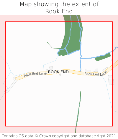 Map showing extent of Rook End as bounding box