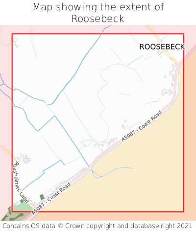 Map showing extent of Roosebeck as bounding box