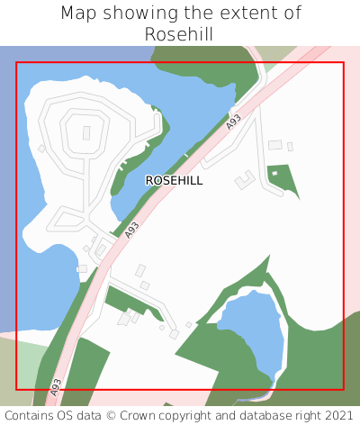 Map showing extent of Rosehill as bounding box