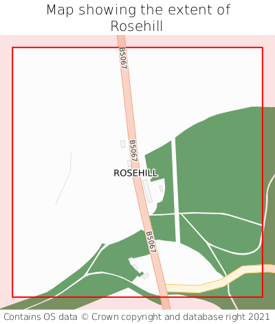 Map showing extent of Rosehill as bounding box