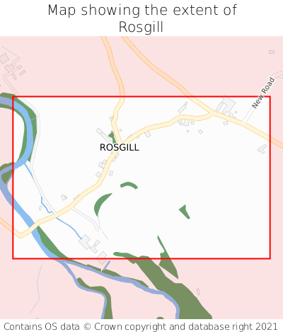 Map showing extent of Rosgill as bounding box