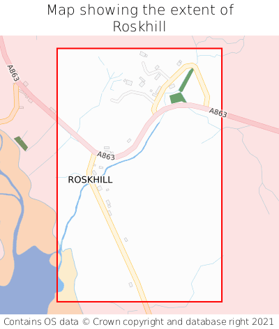 Map showing extent of Roskhill as bounding box