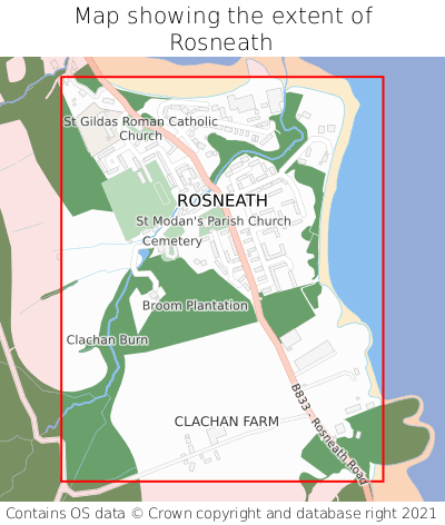 Map showing extent of Rosneath as bounding box