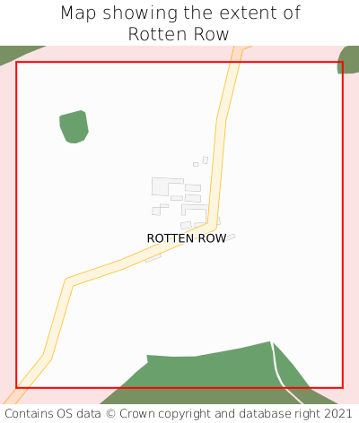 Map showing extent of Rotten Row as bounding box