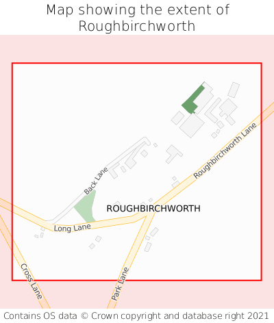 Map showing extent of Roughbirchworth as bounding box
