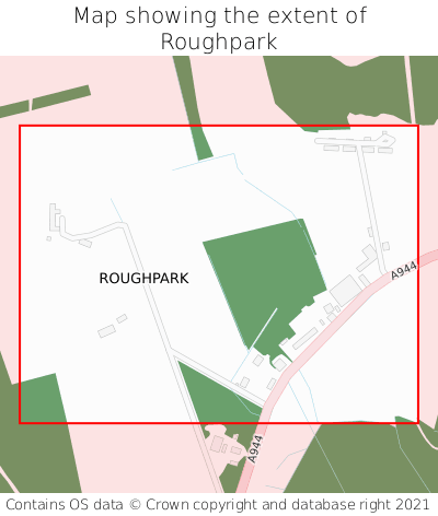 Map showing extent of Roughpark as bounding box