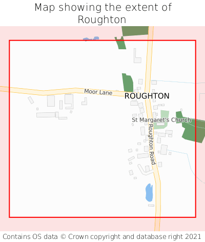 Map showing extent of Roughton as bounding box