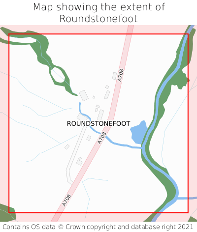 Map showing extent of Roundstonefoot as bounding box