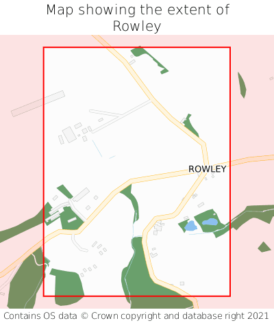 Map showing extent of Rowley as bounding box