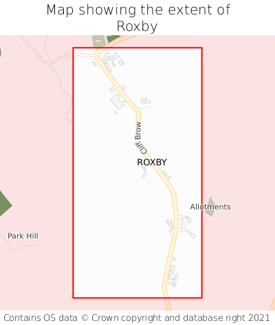 Map showing extent of Roxby as bounding box