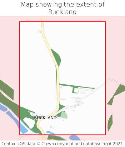 Map showing extent of Ruckland as bounding box