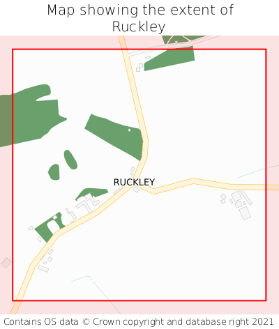Map showing extent of Ruckley as bounding box