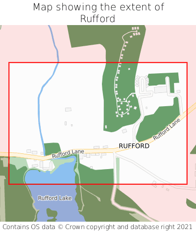 Map showing extent of Rufford as bounding box