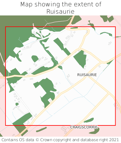 Map showing extent of Ruisaurie as bounding box